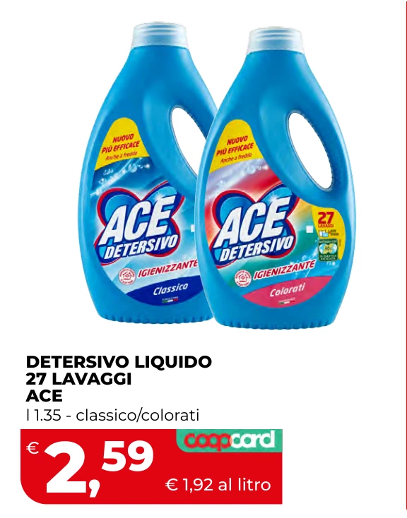 DETERSIVO LIQUIDO 27 LAVAGGI ACE