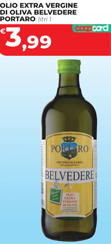 OLIOEXTRAVERGINE DIOLIVABELVEDERE PORTARO litri1