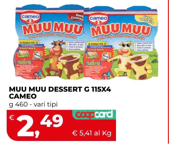 MUU MUU DESSERT G 115X4 CAMEO g 460 - vari tipi