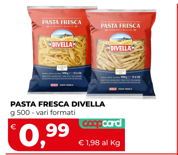 PASTA FRESCA DIVELLA g 500 - vari formati