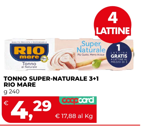 TONNO SUPER-NATURALE 3+1 RIO MARE