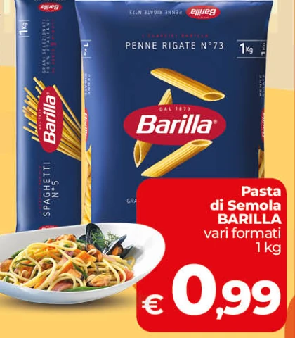 BARILLA Pasta di Semola vari formati