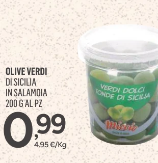 OLIVE VERDI DI SICILIA IN SALAMOIA