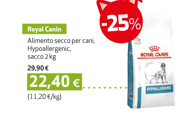 Royal Canin Alimento secco per cani, Hypoallergenic, sacco 2 kg