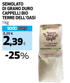 SEMOLATO DI GRANO DURO CAPPELLI BIO TERRE DELL'OASI