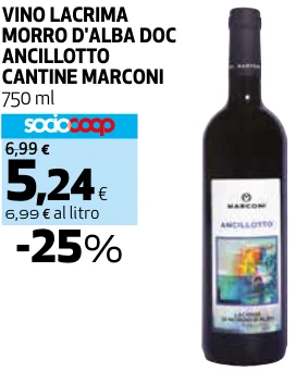 VINO LACRIMA MORRO D'ALBA DOC ANCILLOTTO CANTINE MARCONI
