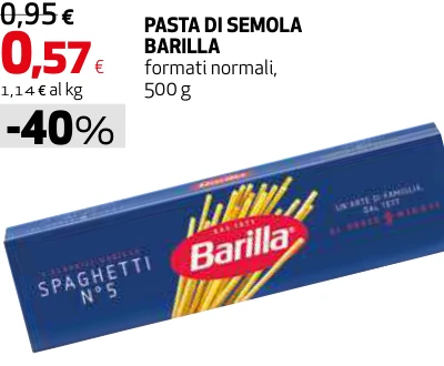 PASTA DI SEMOLA BARILLA