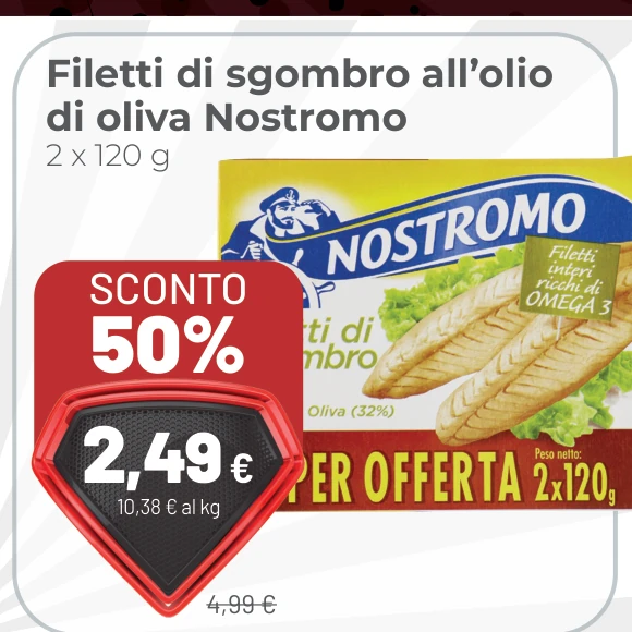 Filetti di sgombro all'olio di oliva Nostromo