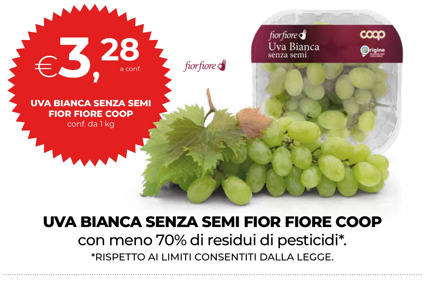 UVA BIANCA SENZA SEMI FIOR FIORE - Coop