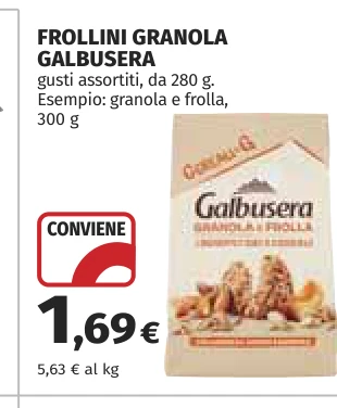 Galbusera Frollini Granola, gusti assortiti 280/300 g