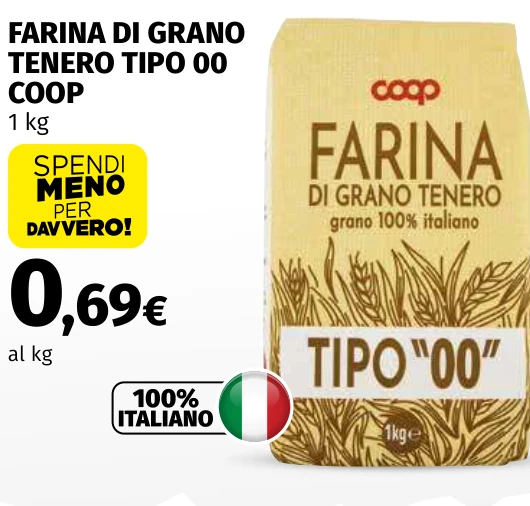 FARINA DI GRANO TENERO TIPO 00 COOP