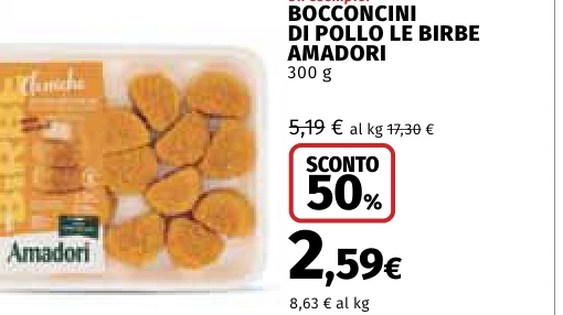 BOCCONCINI DI POLLO LE BIRBE AMADORI