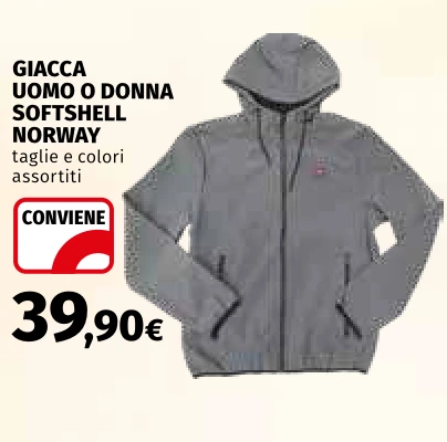 Giacca uomo o donna softshell Norway