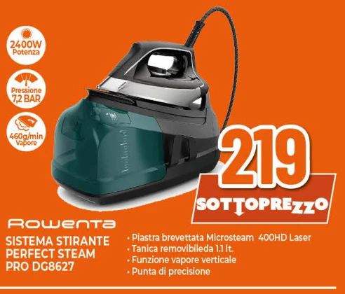 Rowenta sistema stirante Perfect Steam Pro DG8627