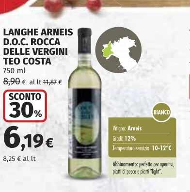 LANGHE ARNEIS D.O.C. ROCCA DELLE VERGINI TEO COSTA