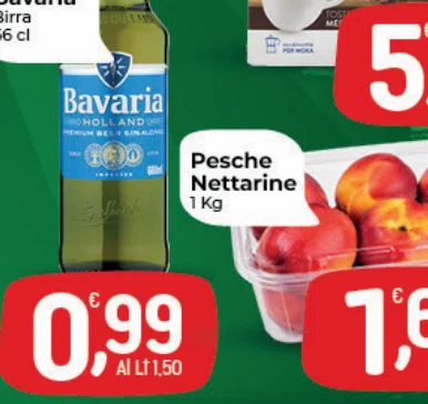 66 cl Bavaria 6.63 Al Kg Pesche Nettarine 1 Kg