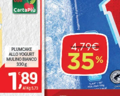 CartaPiu HUUNBIANCO PlumCake PLUMCAKE ALLOYOGURT MULINO BIANCO