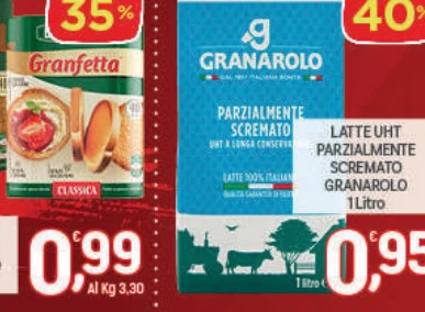 Oranfetta GRANAROLO Granfetta PARZIALMENTE SCREMATO CLASSIC
