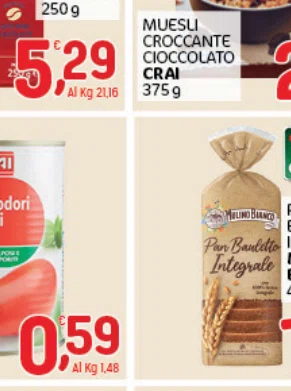 MUESLI CROCCANTE CIOCCOLATO A Kg 2116 Pomodori pelati