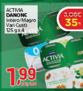 ACTIVIA DANONE Intero/Magro VariCusti 125gx4