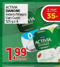 ACTIVIA DANONE Intero/Magro Vari Custi MA 125gx4