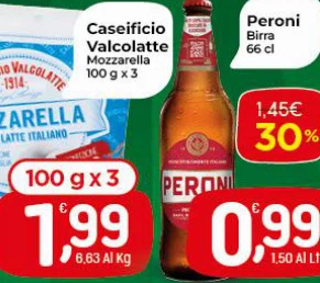 Caseificio Valcolatte Mozzarella 100gx3 MOZZARELLA IOOSLATTEITALIANG
