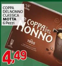 COPPA DELNONNO CLASSICA MOTTA 6Pezzi