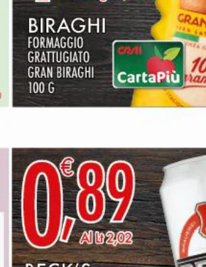 BIRAGHI FORMAGGIO GRATTUGIATO GRAN BIRAGHI CartaPiu Alkg8.90