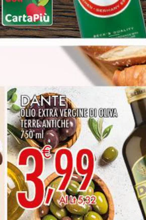 CartaPiu OLIO EXTRA VERGINEDO OUNA TERREANTICHE