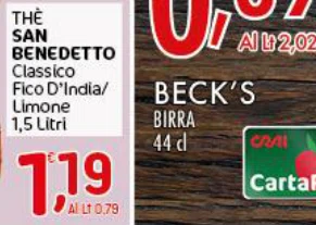 SAN BENEDETTO Classico BECK'S FicoD'lndia/ Limone