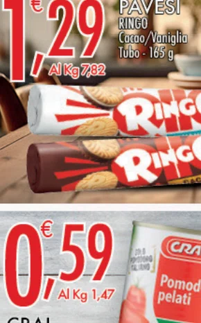 RINGO Cacao/Naniglia Tobo-165 g Al Kg 782 RHO