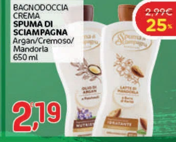 CREMA SPUMADI SCIAMPAGNA Argan/Cremoso/ Mandorla 650ml