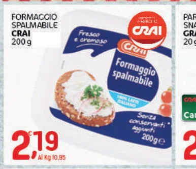 FORMACCIO SPALMABILE cremoso Formaggio spalmabile latte100% italiano