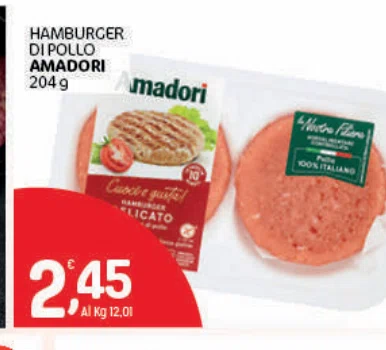 HAMBURCER DIPOLLO AMADORI madori HLICATO