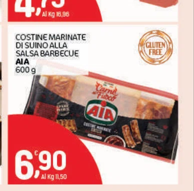 P9Al Kg 16.96 COSTINEMARINATE DI SUINO ALLA SALSABARBECUE AIA AA