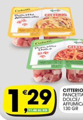 Citterio Pancetta Dolce/Affumicata 130 g