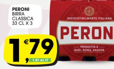 Peroni Birra Classica 33 cl x 3