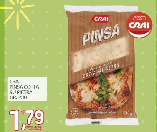 Crai Pinsa cotta su pietra, 230 g