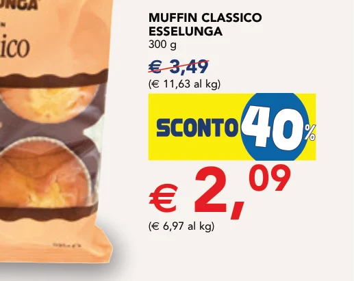 MUFFIN CLASSICO ESSELUNGA 300 g
