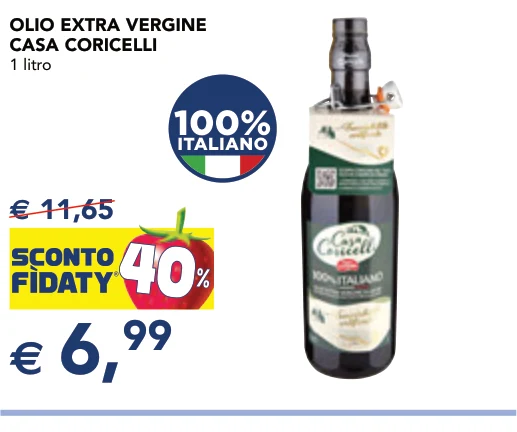 OLIO EXTRA VERGINE CASA CORICELLI 1 litro