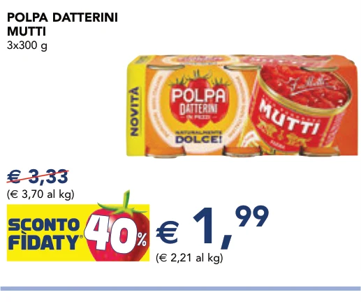 POLPA DATTERINI MUTTI 3x300 g