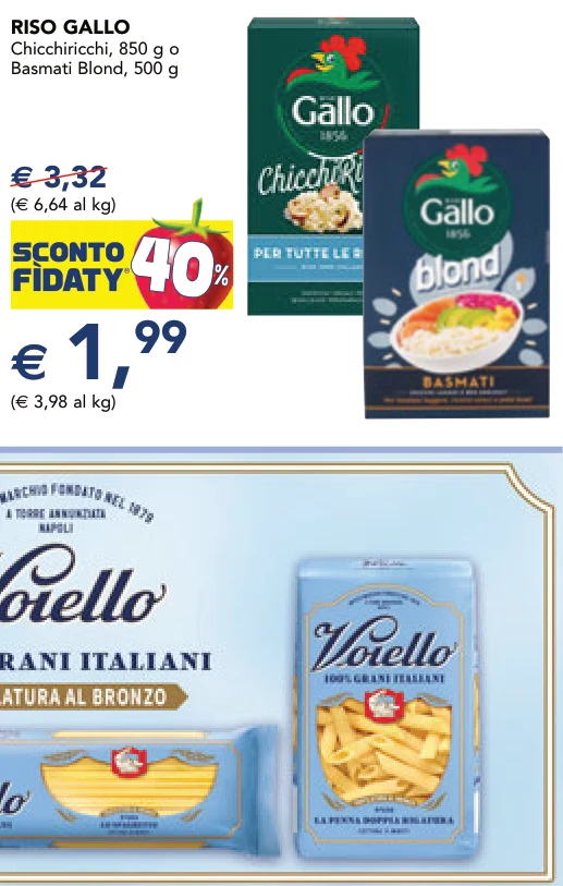 RISO GALLO Chicchiricchi, 850 g o Basmati Blond, 500 g