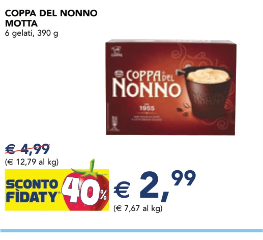 COPPA DEL NONNO MOTTA 6 gelati, 390 g