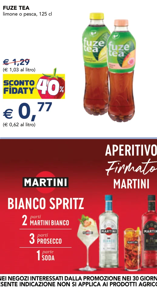 FUZE TEA limone o pesca, 125 cl