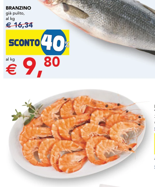 BRANZINO già pulito, al kg