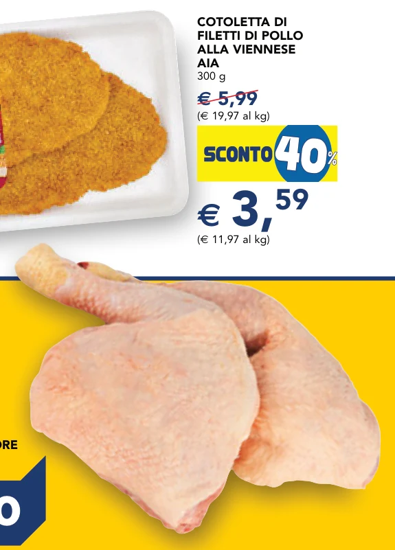 COTOLETTA DI FILETTI DI POLLO ALLA VIENNESE AIA 300 g