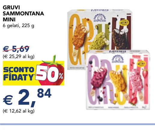 GRUVI SAMMONTANA MINI 6 gelati, 225 g