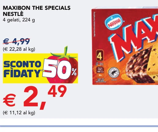 MAXIBON THE SPECIALS NESTLÈ 4 gelati, 224 g