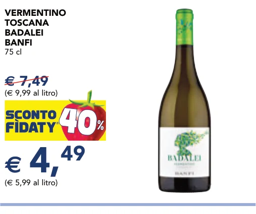 VERMENTINO TOSCANA BADALEI BANFI 75 cl