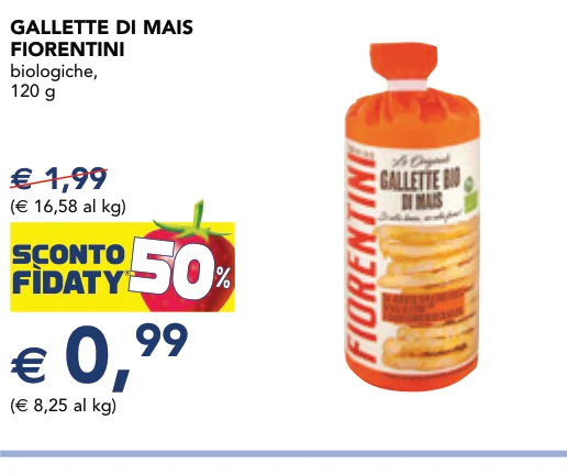 GALLETTE DI MAIS FIORENTINI biologiche, 120 g